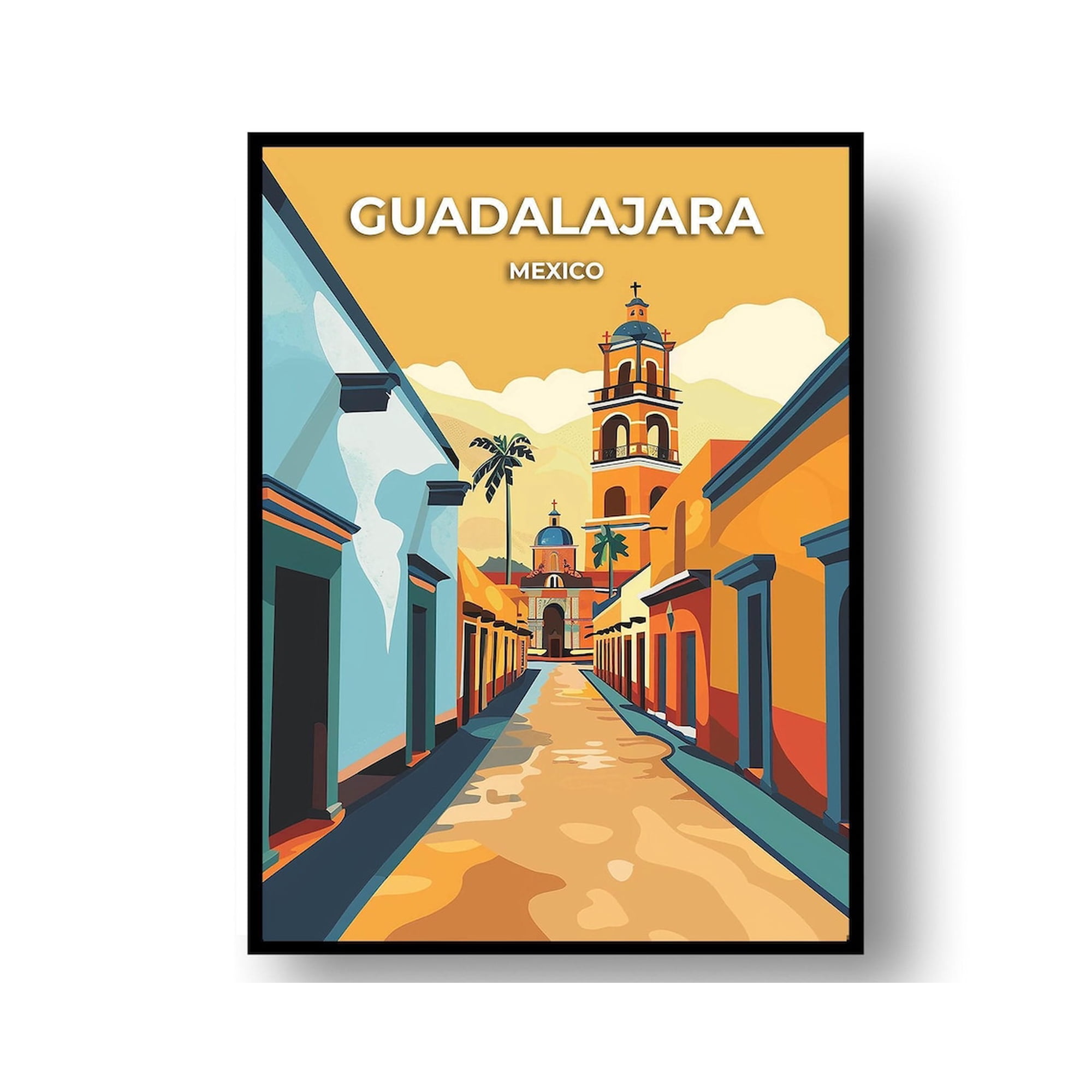 Guadalajara Mexico City Travel Wall Art Decor Unframed Paper Print