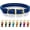 Blue, variant on OOPSDOGGY Rolled Leather Dog Collar Reflective Soft Padded Pet Collar for Small Medium Large Breed Dogs Adjustable, Pink