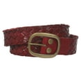 thumbnail image 2 of Womens 1 1/2" (38 mm) Snap On Oval Braided Woven Oil Tanned Leather Belt, 2 of 4