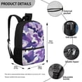 thumbnail image 5 of KUIFORTI Purple Camo Backpack for Boys Elementary School Girls Lightweight Schoolbags for Middle School Students 17 Inch Bookbag with Front Compartment & Side Pockets, 5 of 6