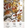 thumbnail image 6 of Sheer Curtains 84 Inches Long 2 Panels Set for Living Room, Brown Tree Fall Semi Sheer Curtains for Windows, Leaves Branches Watercolor Botanical Elegant Voile Window Treatments Rod Pocket Curtain, 6 of 7