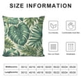 thumbnail image 5 of JRXY Tropical Palm Leaf Throw Pillow Covers Green Banana Leaves Print Pillow Case Hawaiian Plant Outdoor Decorative Pillowcase for Patio Deck Couch Bed Sofa Home White, 5 of 5
