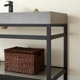 thumbnail image 4 of Funes 60" Single Sink Bathroom Vanity in Matte Black Frame Gray Top No Mirror, 4 of 8