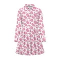 thumbnail image 4 of DISNIMO Cow Print Dress Girls 11-12Years Old Kids Twirl Dress Teen Long Sleeve Midi Dresses Girls Fall Swing Dress with Collar for Girls Dresses with Button Front Children Skater Dress Youth Pink, 4 of 7
