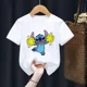thumbnail image 3 of Camiseta infantil de Disney Lilo Stitch, camiseta kawaii, ropa informal de dibujos animados de anime para niños, camiseta para niñas y niños, camiseta de moda Y2K, 3 of 5