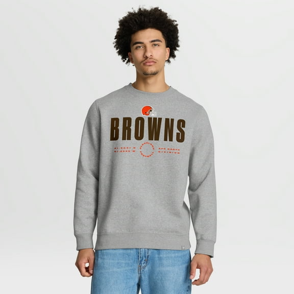 Men's Fanatics Heather Gray Cleveland Browns Direct Handoff Legacy Pullover Sweatshirt