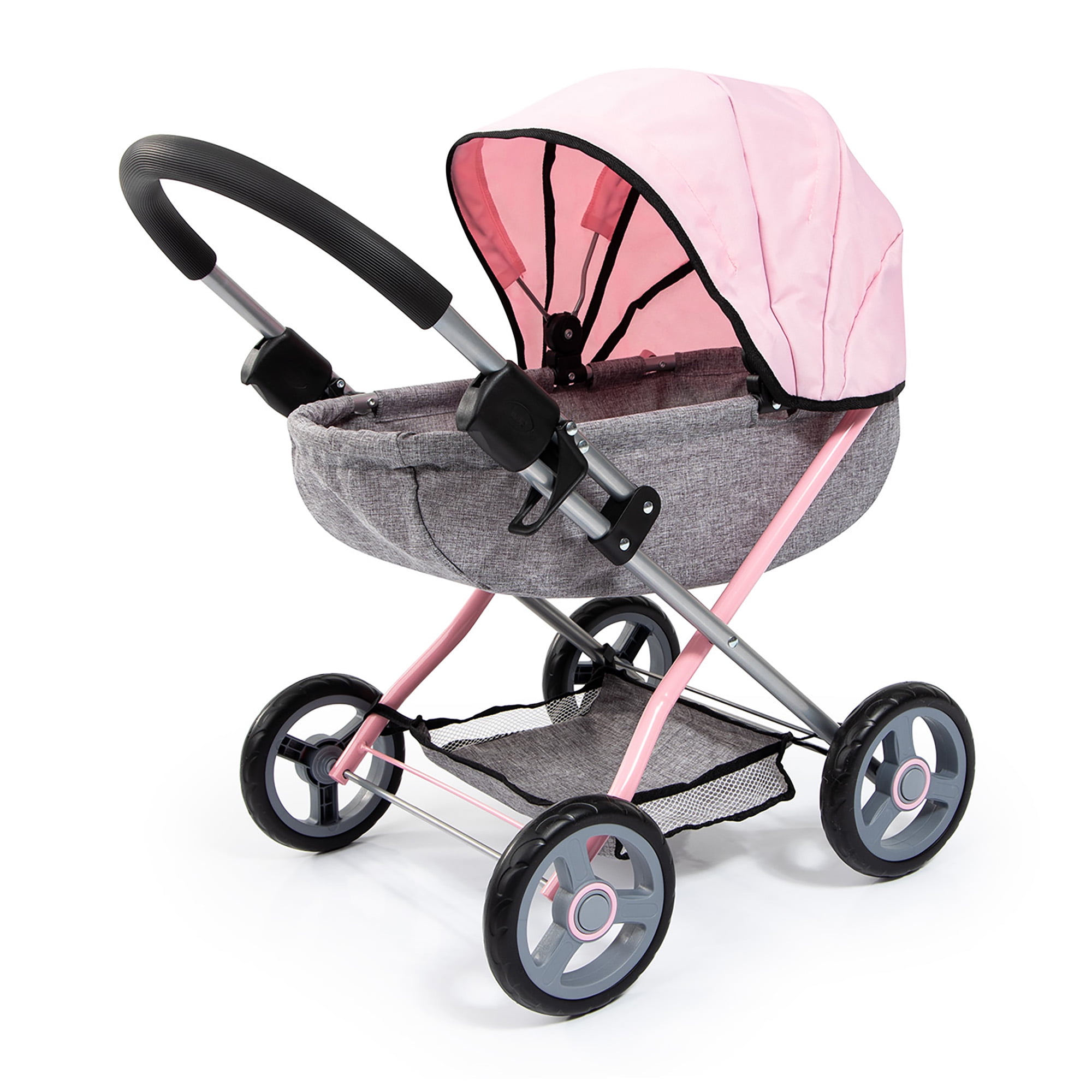 Bayer Dolls 4 in 1 Toy Baby Doll Pram Stroller Cosy Set Dolls Up To 18 Pink Grey Walmart
