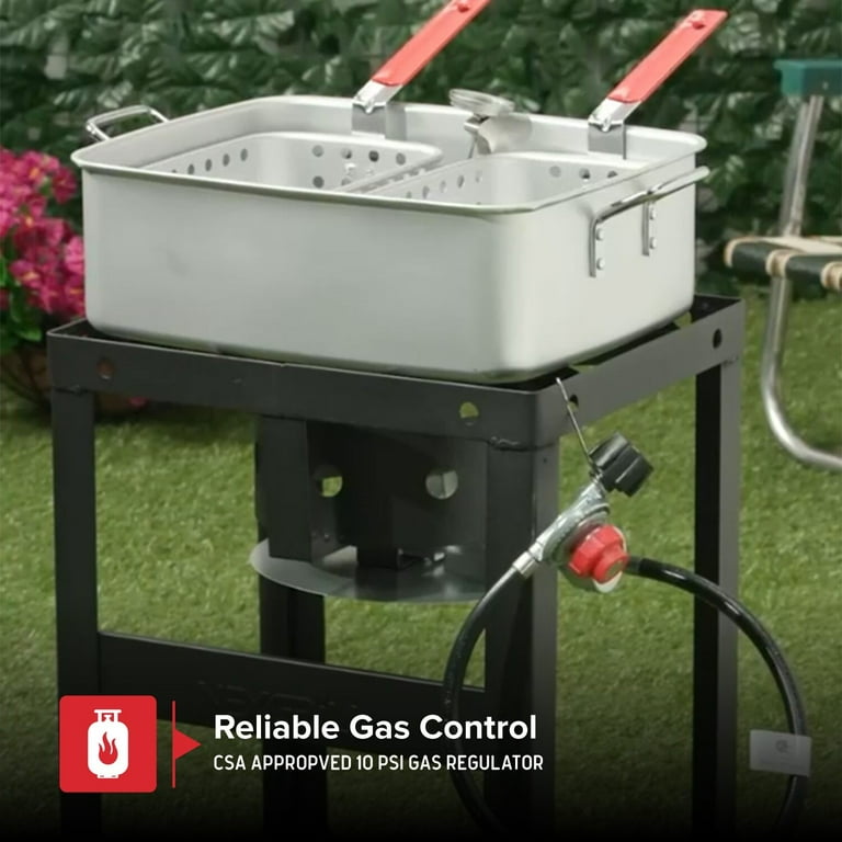 Nexgrill 18 Qt. Propane Fish Fryer, Outdoor Use, Double