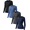 Black+Navy Blue+Dark Grey+Haze Blue, variant on 4 Pack Woman's Long Sleeve Athletic Sun Shirts Underscrub Workout UPF 50+ Undershirt for Gym Running Tops
