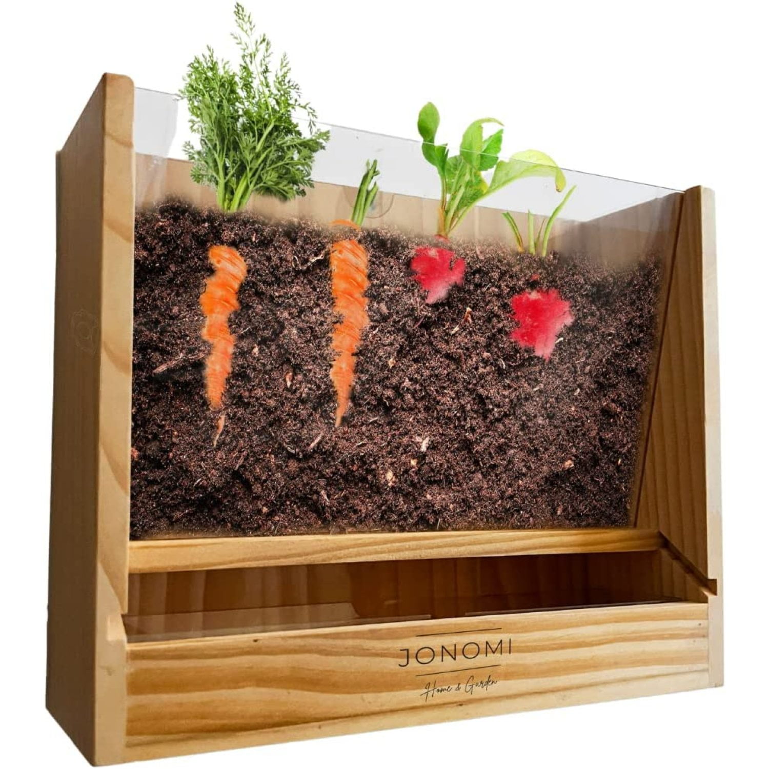 Vegetable Root Viewer Kit Indoor Planter with Window to Watch Roots