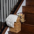 thumbnail image 4 of Stair Basket for Staircases - Wicker Woven Storage Bin for Stairs - Natural Brown Organizer Baskets - Cut Out Handles - Reduce Clutter, 4 of 4