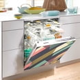 thumbnail image 2 of Yayeee Magnetic Dishwasher Cover for The Front Decoration Home Kitchen Machine Sticker Protector, Green Geometric, 2 of 6