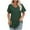Green, variant on Puntoco Short Tops Blouses for women Women's Casual Short Sleeve Solid Ladies Round Neck Top Blouse Navy M(M)