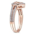 thumbnail image 3 of Everly Women's Morganite 10k Rose Gold Bridal Set, 3 of 9
