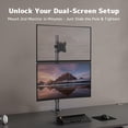 thumbnail image 2 of Universal VESA Pole Mount for 17”- 32” Screens,Holds to 22Lbs, Adjustable Monitor Mount with 75x75/100x100 VESA Plate, Tilt/Swivel/Rotation,Fits 1.38-Inch Diameter Pole,Black, 2 of 5