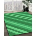 thumbnail image 3 of Ahgly Company Machine Washable Indoor Round Transitional Neon Green Area Rugs, 7' Round, 3 of 7
