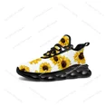 thumbnail image 1 of Zapatillas deportivas planas con diseño de girasol amarillo para hombre y mujer, deportivas de alta calidad con cordones de malla, hechas a medida., 1 of 6