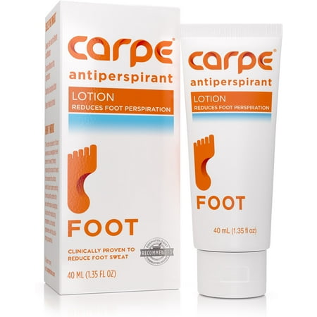 Carpe Antiperspirant Foot Lotion, A Dermatologist-Recommended Solution to Stop Sweaty, Smelly feet Great for (Best Way To Stop Sweaty Feet)