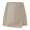 I-654 Beige, variant on Juniors Faux Leather Zip Up Skort Trousers Pants for Women Ruched High Leg Straight Leg Plain Asymmetrical Midi Winter Fall 2026 Clothing Y2K