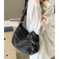 thumbnail image 3 of LHSHIDU Women's Retro Large Canvas Denim Shoulder Bag Denim Crossbody Handbags Casual Style Lightweight Tote Purse, 3 of 7