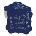 thumbnail image 1 of Inkdotpot Pack Of 50 Baby It's Cold Outside Baby Shower Paper Tags DIY Craft Bracket Shape Real Silver Foil Hang Tags, 1 of 6
