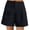 Black, variant on Sngxgn Womens Lightweight Shorts Casual Baggy Trendy Short Pants Elastic Waist Drawstring Comfy Shorts(White,L)