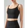 thumbnail image 3 of Correa delgada Yoga sujetador Pure Color U Back Crop Camisole Top para deportes con almohadilla extraíble en el pecho, 3 of 6