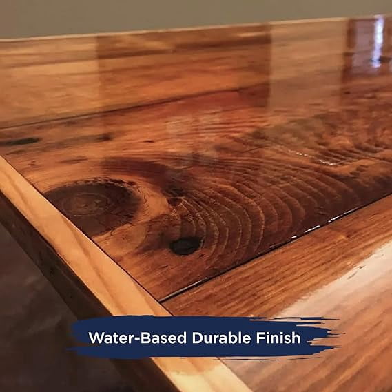 Bluebird Polyurethane Clear Coat for Furniture, Paintings, Water-Based Professional Varnish (Gloss, 33.8 Fl Oz)