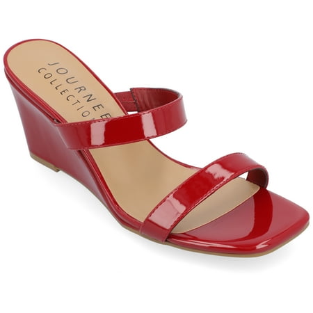 

Journee Collection Womens Clover Tru Comfort Foam Low Heel Wedge Sandals