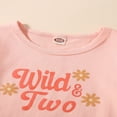 thumbnail image 4 of Baby Girls Pink Romper/Tops + Floral Flared Pants + Headband, 4 of 9