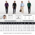 thumbnail image 5 of Mens Dress Shirt Long Sleeve Casual Green Button-Up Shirt with Inner Contrast Formal Business, 5 of 11