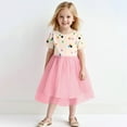 thumbnail image 2 of Emy Dola Toddler Girls Cotton Short Sleeve Turu Dress Princess Casual Cartoon Appliques Polka Dot Jersey Dresses Summer Tulle Sundress, 2 of 8