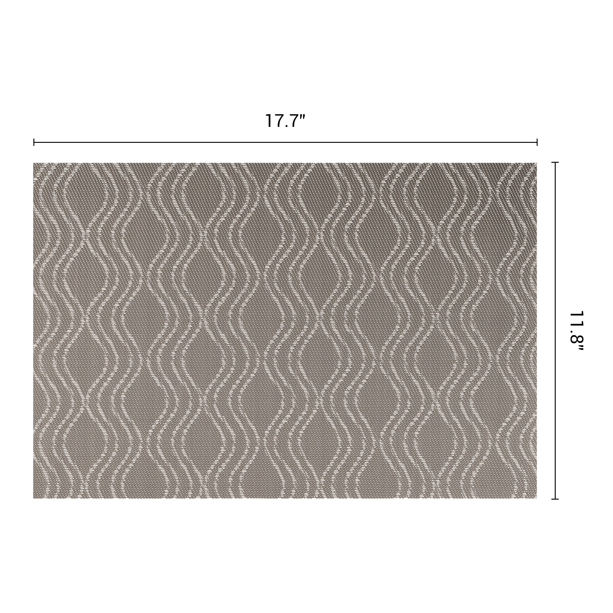 Unique Bargains Set of 6 Plastic Placemats Kitchen Mat for Dining Table Decor Dark Gold