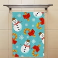 thumbnail image 4 of Soft Hand Fingertip Towels, 2 Pcs Face Bath Towels Christmas Candy Snowflakes and Snowmen Absorbent Washcloths for Bathroom Hotel Kitchen, 30"x15", Absorbent Soft Hand Fingertip Towels, 4 of 6