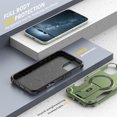 thumbnail image 3 of for iPhone 16 Case, Built-in Kickstand, Compatible with Magsafe, Luxury Military-Grade Armor Shockproof Drop Protective Rugged Cover Hybrid Cell Phone Case for iPhone 16 - Armygreen, 3 of 7