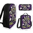 thumbnail image 2 of Beetlejuice Backpack 3 Piece Set Bookbag Fashion Pattern School Bag Daypack Combination, 2 of 8