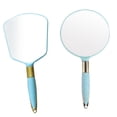 thumbnail image 1 of 2pcs Portable Handheld Makeup Mirror Unique Square Round Shape Makeup Mirror, 1 of 5