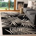 thumbnail image 3 of SAFAVIEH Soho Jaki Floral Wool Runner Rug, Black/Ivory, 2'6" x 8', 3 of 5