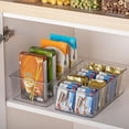 thumbnail image 6 of SDFGTstore Transparent Organizer with Divider for Fruit, Yogurt, Snacks, Pasta Clear Refrigerator Storage Box Snack Coffee Tea Bag, 6 of 7