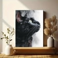 thumbnail image 6 of Black And White Cat Portrait Canvas Print Wall Art for Living Room Bedroom Office Cafe Bar Decor, 6 of 8