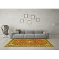 thumbnail image 3 of Ahgly Company Indoor Round Medallion Yellow Traditional Area Rugs, 4' Round, 3 of 4