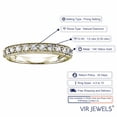 thumbnail image 3 of Vir Jewels 1/2 CTTW Diamond Wedding Band with Milgrain 14K Yellow Gold Prong Set Size 7.5 Female Adult, 3 of 6