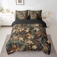 thumbnail image 2 of Feelyou Brown Rustic Leaves Bedding Comforter Set 7 Pieces, Branches Botabical Full Bedding Set, Teens Adult Women Men Reversible Fitted Sheet Flat Sheet, Super Cozy Room Decor, 2 of 8