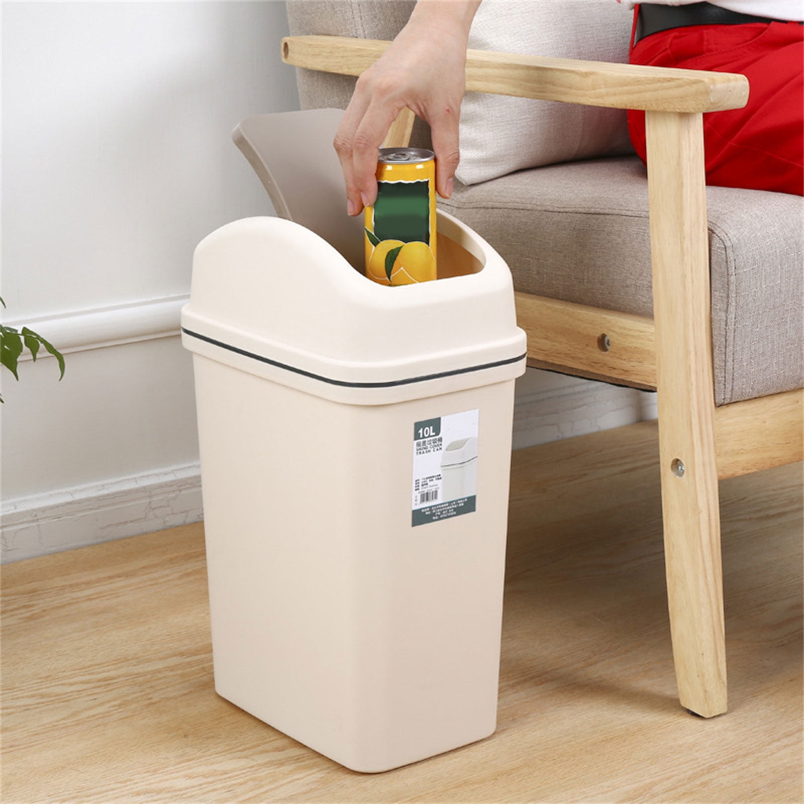 Sealed Top Garbage Bin Large Capacity Trash Can With Easy Swing Lid, for Home and Office Waste Management