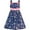 Blue Star Flowers, variant on Girls Dress Pink Apple Fruit Printed Back To School Sundress Sleeveless 7 Years