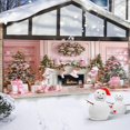 thumbnail image 4 of Puerta De Garaje Navideña Vista Nocturna Navideña Con Nieve Corona Navideña Puerta De Garaje Cubierta Cartel Grande Para Jardín De 6 X 13 Pies Invierno Interior Exterior Decoración Para Fiestas En P, 4 of 6