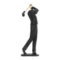 thumbnail image 4 of Golfing Figurine, Matte Black Golfer Figurine Resin  For Shelf, 4 of 8