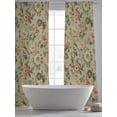 thumbnail image 5 of Vintage Spring Floral Sheer Curtains 84 Inch Length 2 Panels Set Window Treatments, Farmhouse Flowers Green Vintage Rod Pocket Semi Curtains for Living Room/Bedroom/Kitchen Décor, 104"W x 84"L, 5 of 7