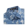 thumbnail image 4 of MODA NOVA Big & Tall Men's Shirts Short Sleeve Button Down Floral Printed Shirt Light Blue Floral Prints 38, 4 of 7