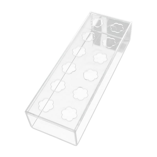 Jarrón rectangular Jarrón acrílico Jarrón decorativo Jarrón rectangular largo Jarrón rectangular 30x10x6.5cm 12 agujeros